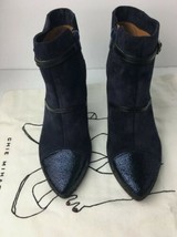 $485 Chie Mihara Karioka Navy Suede Ankle Boots Women Made In Spain  Size 38 - £155.45 GBP