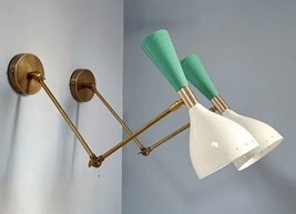 Wall Diabolo Italian Sconce Fixture Pair Modern Light Century Mid Lights Decor - $250.52