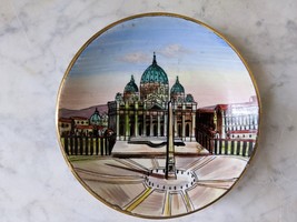 1956 Saint Peter Basilica Jewelry Dish Rome Societa Italiana Vintage Por... - $20.00
