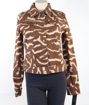 Lauren Ralph Lauren Button Front Animal Print Stretch Denim Jacket Women... - $169.99