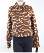 Lauren Ralph Lauren Button Front Animal Print Stretch Denim Jacket Women... - £135.48 GBP