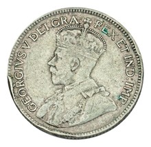 1929 Canada 25 Cents Coin (Very Fine, VF Condition) KM# 24a - £20.44 GBP