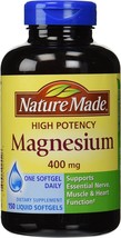 Nature Made High Potency Magnesium 400 mg - 150 Liquid Softgels,(Pack of 2) - £56.76 GBP