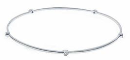 Stackable Eternity Bangle Women&#39;s Bracelet Slip-on 0.15Ct Diamond 14k Wh... - $1,384.96