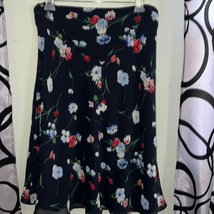 Chaps Long Skirt Women&#39;s Navy Floral All over print Size 10 - £12.53 GBP