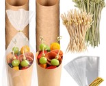 60 Sets Disposable Charcuterie Cups With Sticks And Bags, 14 Oz Brown Kr... - $39.99