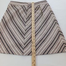 Ann Taylor Loft Women’s Coral Stripes Back Zip Pull On Skirt Size 8T image 13
