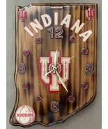 Vintage Indiana University Hoosiers Basketball Wooden Wall Clock - Teste... - $735.75 MXN