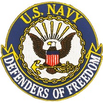 U.S. Navy Logo Patch Black &amp; Yellow 3&quot; - £8.38 GBP