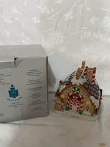 PartyLite Gingerbread Cookie Tealight House Candle Holder Christmas w box - £15.82 GBP