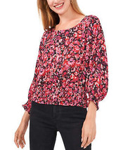 Vince Camuto Floral-Print Smocked Peasant Top - £26.12 GBP