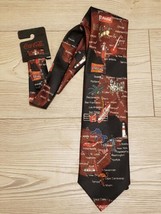 Coca Cola Men&#39;s Neck Tie Multicolor United States Map Design - £12.78 GBP