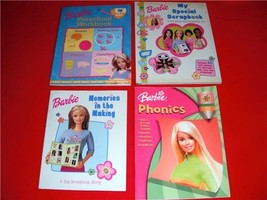Lot of Barbie Workbooks for Preschoolers Beginner Readers Scrapbook Stor... - $12.99