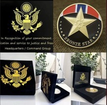 Us Military Challenge Coin &quot;Bronze Star&quot; Usmc Usn Army Usaf - £21.23 GBP