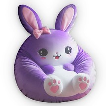 Purple Bunny, Beanbag Chair Animal Stuffed Cushion, Plush Shaped Pillow - $845.98 MXN+