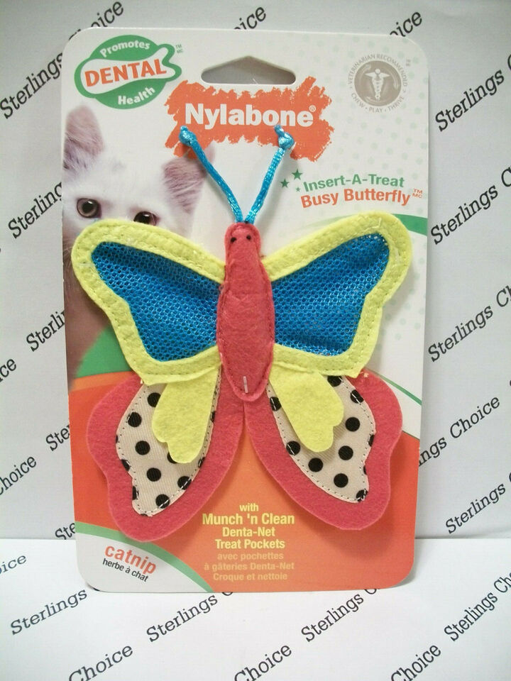 Nylabone Insert-A-Treat Busy Butterfly with Catnip Dental Cat Toy - $7.71