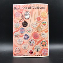 Vintage Cross Stitch Patterns, Bunches of Buttons Leaflet 5, Rainbow Designs - £6.16 GBP