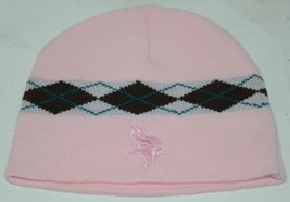 NFL Licensed Minnesota Vikings Pink Brown Green Winter Cap - £14.38 GBP