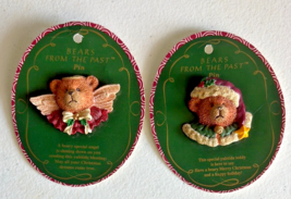 Russ Berrie &amp; Company Bears From the Past Angel and Christmas Teddy Pins - $367.68 MXN