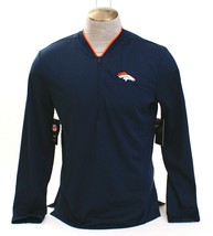 Nike Dri Fit NFL On Field Apparel Blue Denver Broncos 1/2 Zip Shirt Men's NWT - £80.12 GBP