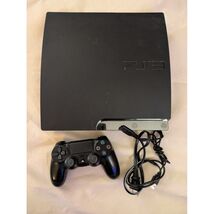 Sony PLAYSTATION 3 PS3 Slim Cech 2501A Noir Console Manette Câbles Actif - $114.33