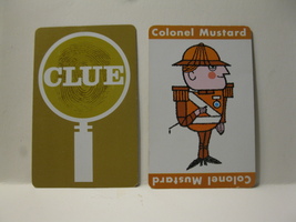 1950 Clue Board Game Piece: Colonel Mustard Suspect Card - £0.78 GBP