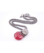 Vintage Jean-Louis Blin Paris Red Glass Pendant Necklace | Mother of Pea... - $200.00