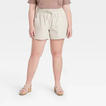 Women's Plus Size Pull-On Shorts - Ava & Viv Light Brown X - £29.84 GBP