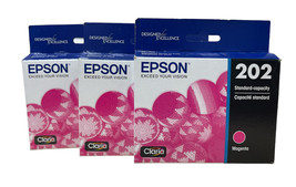 Epson 202 Standard-capacity Magenta Ink Cartridge Exp 09/2023 Pack of 3 - £15.73 GBP