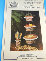 Vintage Basket tier &amp; utensil holder cover pad Pattern Calico Factory - $5.93