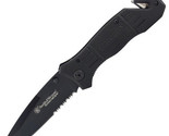 Smith &amp; Wesson Extreme Ops Liner Lock Folding Knife Partially Serrated D... - £105.84 GBP