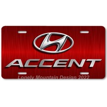 Hyundai Accent Inspired Art on Red FLAT Aluminum Novelty Auto License Tag Plate - £14.14 GBP