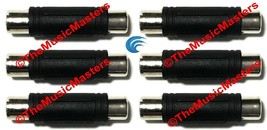 6X RCA Cable Splice Couplers Connectors Double Female Audio Jack Adapter VWLTW - £6.61 GBP
