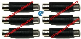 6X RCA Cable Splice Couplers Connectors Double Female Audio Jack Adapter VWLTW - £6.31 GBP