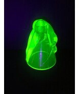 1940's Art Deco Bottoms Up Uranium Glass Shot Glass - $160.00