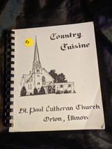 Country Cuisine Cookbook Recipes Vintage St. Paul Cutheran Church - £6.99 GBP