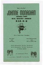 Johnnie Monaghan Bar B Q Comic Menu Fort Worth Texas 1950&#39;s - $23.76