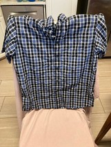 Wrangler Blue Plaid Button Down Shirt Size M - £15.57 GBP