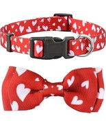 New Native Pup Red &amp; White Hearts Valentines Day Dog Collar L 16&quot; - 26&quot; ... - $10.34