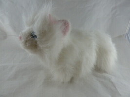 Ganz Webkinz Persian Cat white plush stuffed animal Blue eyes long fur no code - £6.35 GBP