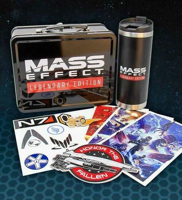 Primary image for Mass Effect Legendary Edition Trilogy PS4 N7 Lunch Box Tumbler Pin Lithograph