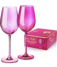 Dragon Glassware x Barbie Wine Glasses, Pink and Magenta Crystal Glass Barbie - £64.82 GBP