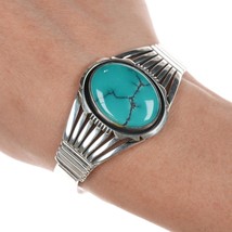 6.25&quot; Navajo Will Denetdale sterling and turquoise bracelet - £166.50 GBP