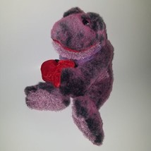 Fine Toy Purple Frog Plush Holding Rose Stuffed Animal Toy Gift Valentin... - £23.23 GBP