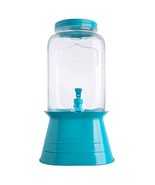 Gibson Home Chiara Blue 2 GL Mason Dispenser Metal Lid &amp; Base 2 Gallon - $54.25 CAD