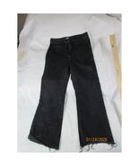 Forever 21 Womens Black Cropped Flare Jeans Raw Hem Size 28 - $14.24