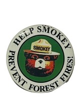 Smokey The bear firefighting rescue prevent forest fire pinback button pin Help - £23.40 GBP