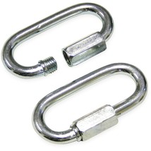 2 Steel QUICK LINKs 3/16 Zinc Plated OVAL Connector 615lb PEERLESS CHAIN... - $23.41