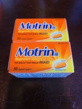 2 Boxes...Motrin IB Ibuprofen 200mg Pain Reliever 50 Ct (B1) - £16.41 GBP