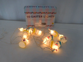 Easter Set of 10 Pastel Multi-Color Rabbits Spring Lights  White Wire Vi... - £19.47 GBP